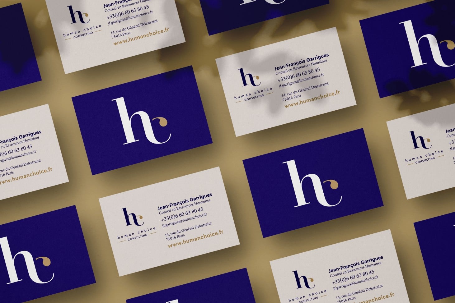 Human Choice, mock up de carte de visite